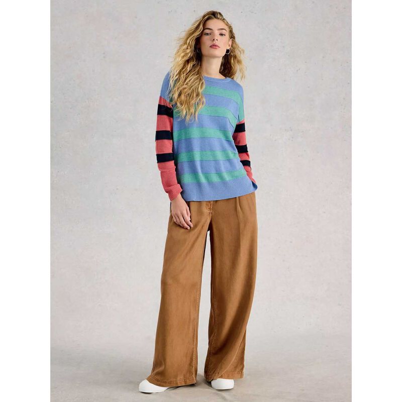 White Stuff Olive Stripe Jumper image number 3